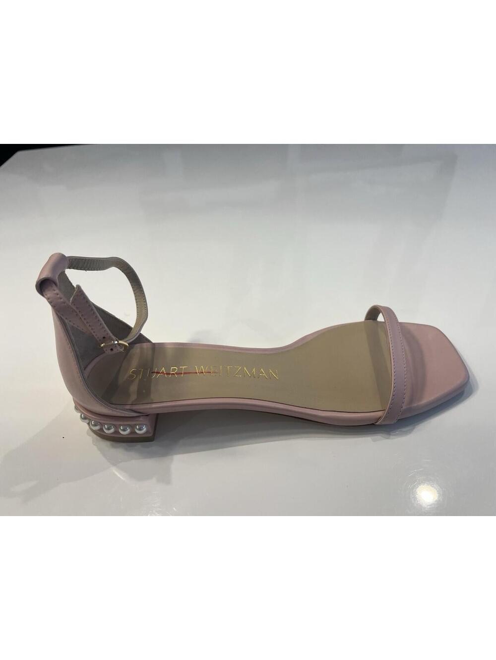 $475 Stuart Weitzman Nudistcurve Pearl Flat Sandal Ballet 8.5 B - Picture 9 of 15